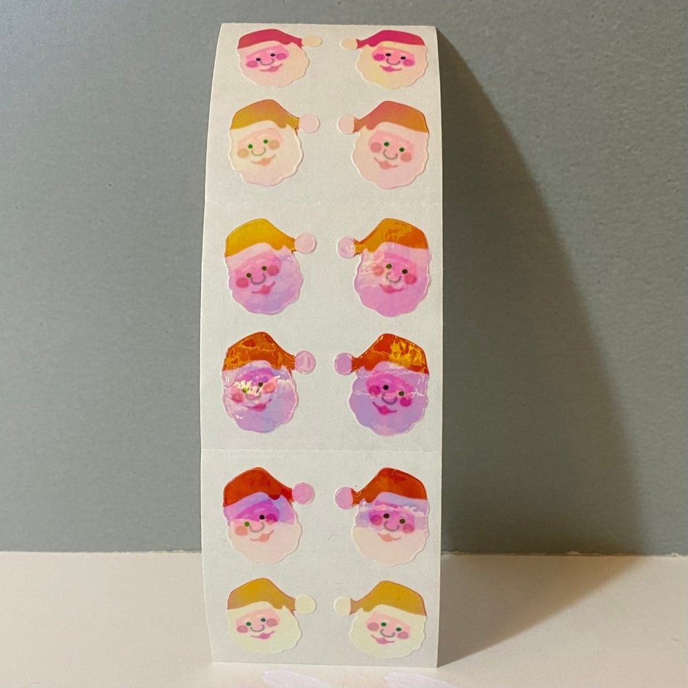 Vintage Sandylion Pearl Santa Stickers
